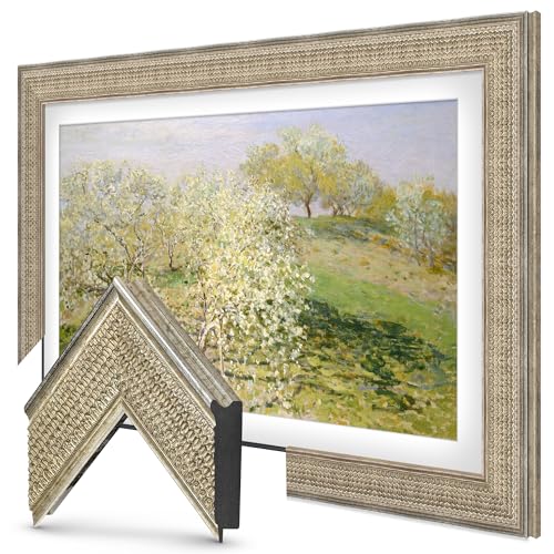 Gatsby Silver Deco TV Frame for Samsung The Frame & Pro TVs