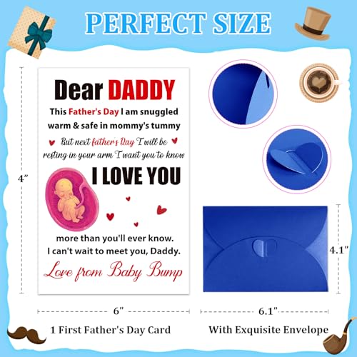 Funny First Father's Day Card for New Dads - Heartfelt Gift
