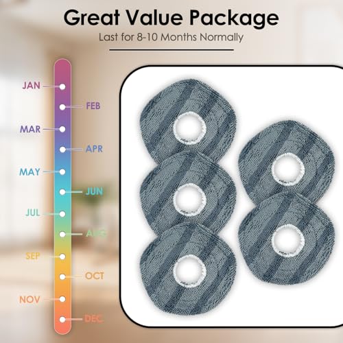 5-Pack Replacement Mop Pads for Eufy X10 Pro Omni Robot Vacuum