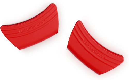 Le Creuset Silicone Handle Grips Set of 2 - 5" x 2.5" Each in Cerise | Durable & Heat-Resistant