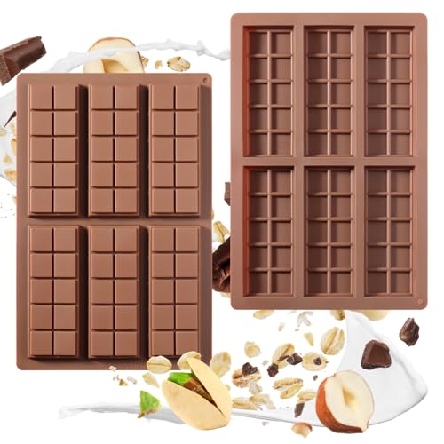 Silicone Chocolate Bar Mold - Reusable Food-Grade Mold, 10x6.5 inches