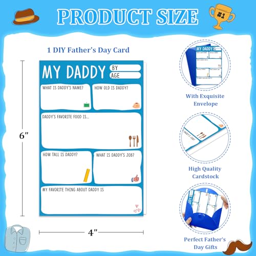 DIY Funny Father's Day Card for Dad - 4x6 Personalizable Gift