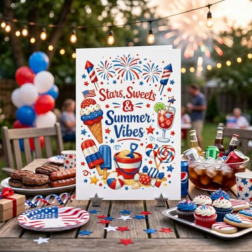Ami Summer Vibes Greeting Card Set – 5x7 Blank Inside with Envelope