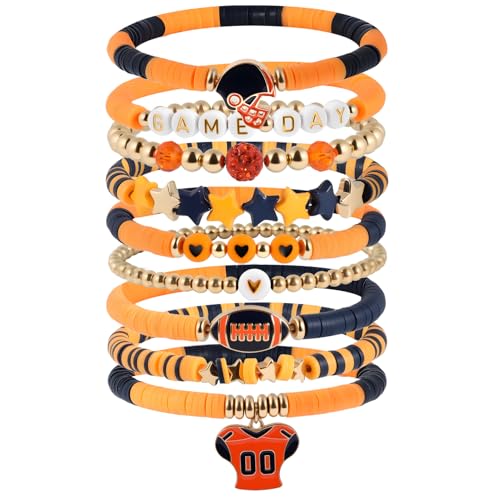 10-Pack Stackable Rainbow Friendship Bracelets for Women