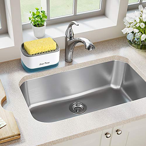 Kitchen Soap Dispenser with Sponge Holder - 12.5 oz Pump