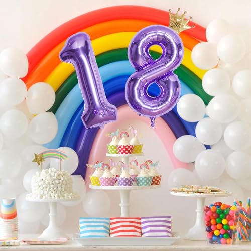 32-Inch Purple Number 23 Balloon Set with Gold Crown for Celebrations