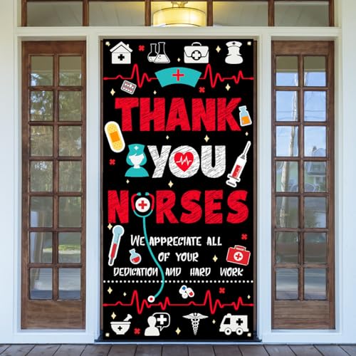 Thank You Nurses Banner | Nurse Week Decorations, 71x35in
