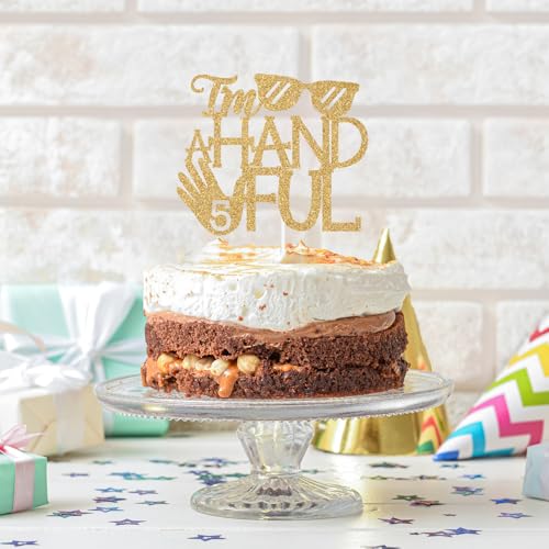 I'm a Handful Cake Topper - 5th Birthday Party Decoration