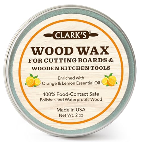 CLARK'S Wood Butter Cutting Board Wax - Food Safe 6 oz Citrus Scent
