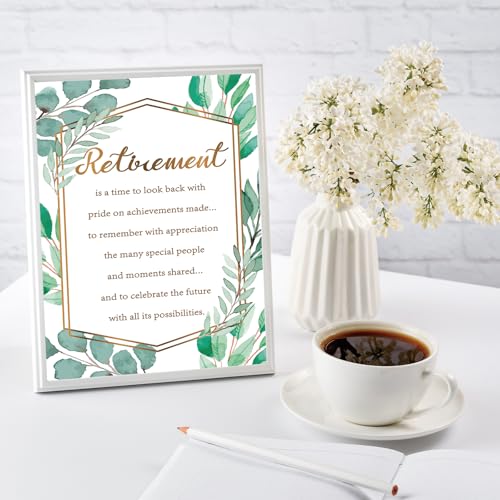 Elegant Retirement Card for Coworkers & Boss - 8x5.3 Inch