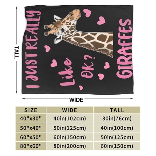 Giraffe Throw Blanket - Soft Plush Fleece 40"x50" for Cozy Comfort