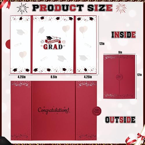 2026 Graduation Guest Book Alternative - Black & Red Signature Book
