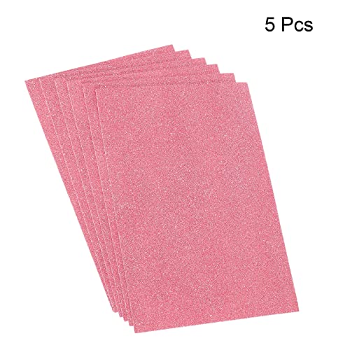PATIKIL Pink Glitter Foam Sheets for DIY Crafts - Pack of 5