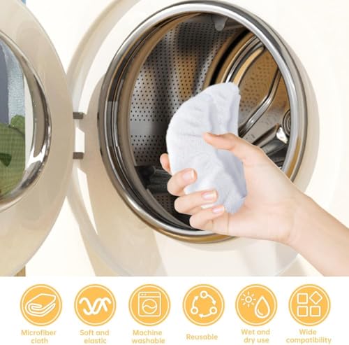 RODISHOMM Universal Steam Cleaner Accessories, 10 Pcs Washable Mop Pads