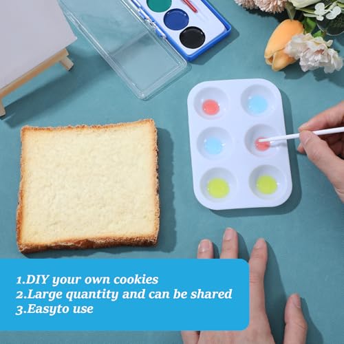 Mabor 50Pcs Disposable Mini Paint Brushes for Cookie Decorating and Makeup