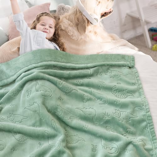BORITAR Ultra Soft Baby Blanket - 3D Elephant Design, Sage Green, 30x40