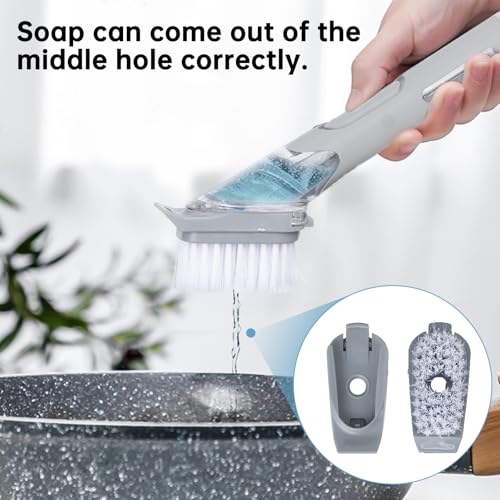 Dish Brush Refills for Scrub Daddy Dish Wand, 2-Pack Replacement Heads