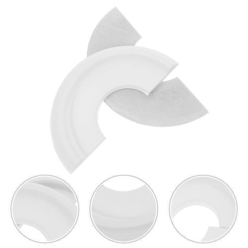 Amosfun Ceiling Decorative Cover 9.84 Inch Outer Diameter 3.8 Inch Inner Diameter White Ceiling Fan Cover Plate for Light Fixtures and Fans