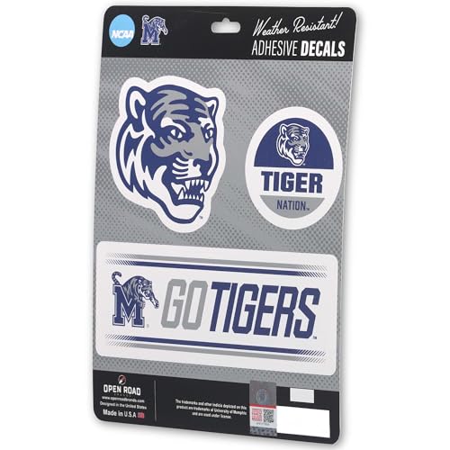 University of Memphis Vinyl Decal Pack - 3 Stickers for Car & Laptop