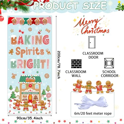Christmas Gingerbread Door Cover Decoration - Classroom Holiday Banner