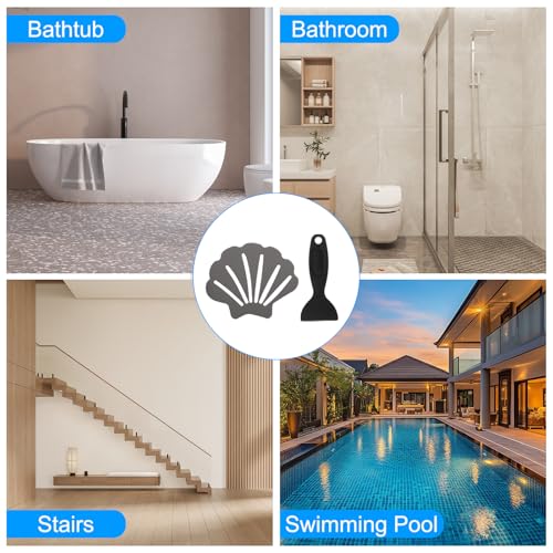 PATIKIL Non-Slip Bathtub Stickers - 12 Pack Safety Decals, Gray