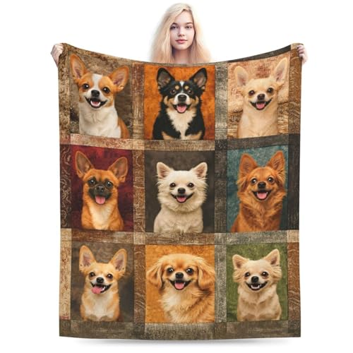 Super Soft Flannel Chihuahua Throw Blanket - Cozy & Warm 50"x40"