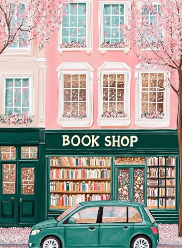 Book Shop Paint by Numbers Kit for Adults - 16x20 Inch Canvas
