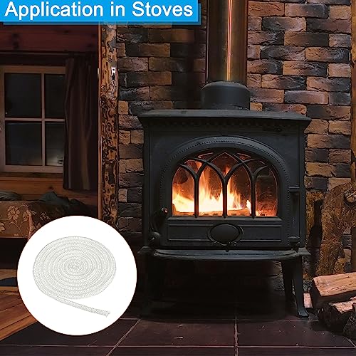 PATIKIL 1/4" x 86" High-Temperature Fiberglass Wood Stove Gasket