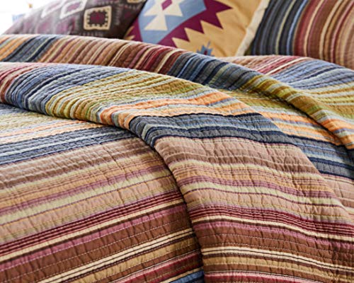 Greenland Home 100% Cotton Fashion Quilt Collection, Prewashed, Reversible Quilt Set, 3-Piece King/Cal King, Katy