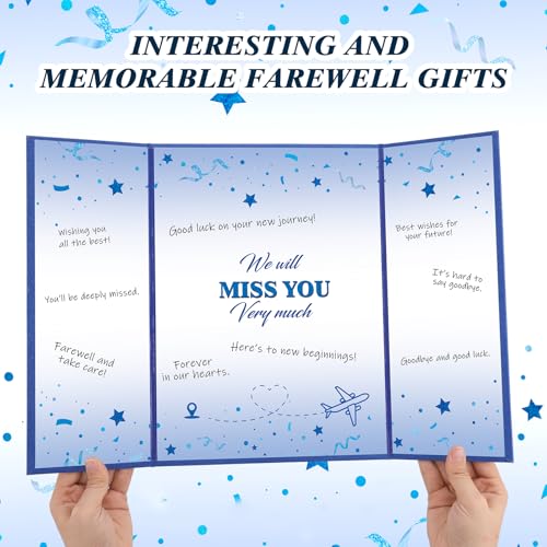 Thboxes Farewell Guest Book Alternative - Miss You Blue Signature Board