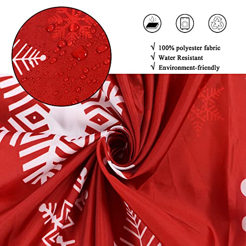 Christmas Snowflake Shower Curtain - Waterproof & Machine Washable, 72"x72"