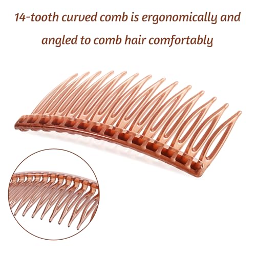 Vin Beauty 24 Pcs Plastic Hair Side Combs 14-Tooth French Twist Combs