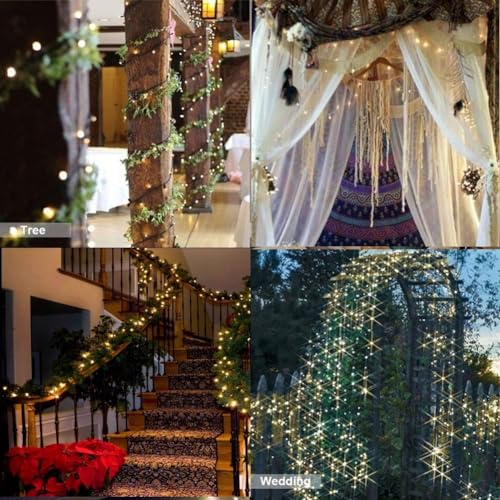 Dimmable 33Ft Waterproof Starry Fairy String Lights - Yellow, 100 LEDs