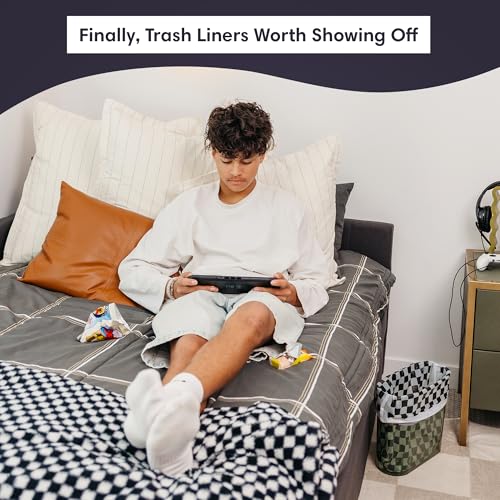 Crae Home Checkmate 4 Gallon Small Trash Bags - Stylish Liners