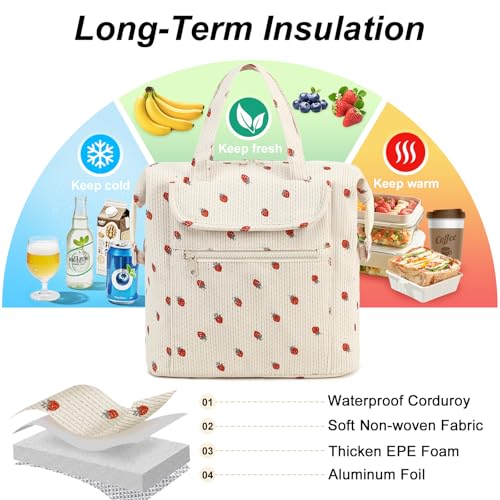 Large Insulated Lunch Bag for Women - Waterproof & Leakproof Tote