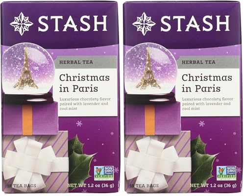 Stash Tea Christmas In Paris Herbal Tea, 18 Count (Pack of 2)