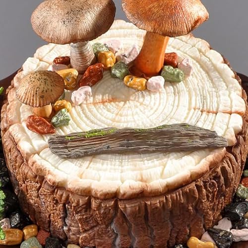 YIHUOMOLDS Tree Stump & Bark Silicone Fondant Mold for Cake Decorating