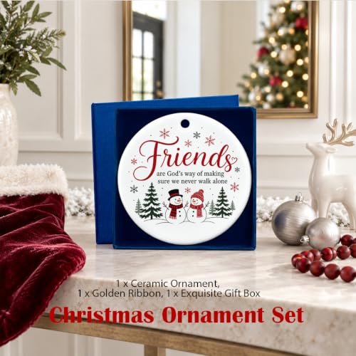 Christmas Ornament - Friendship Gifts for Women - Ceramic Holiday Decor