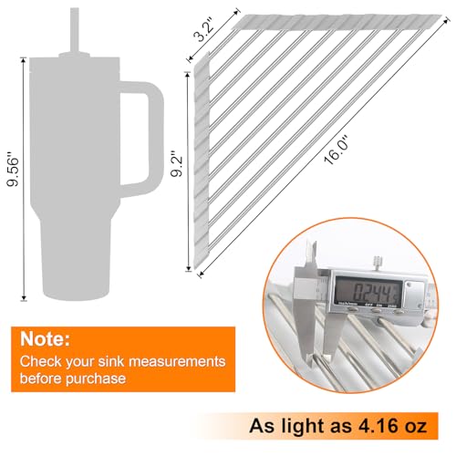 Triangle Sink Caddy - Stainless Steel Dish Drying Rack for Corner