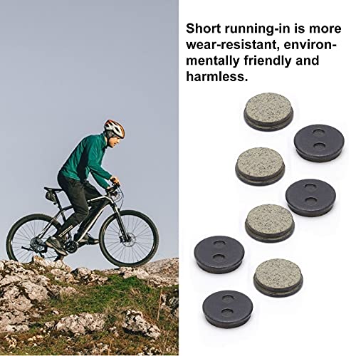 4 Pair Disc Brake Pads, Semi-Metallic Round Mountain Electric Resin Oil Disc Brake Pad Replacement Kit