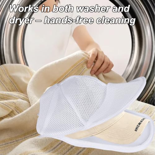 Baseball Cap Washing Bag - 2pcs Soft Mesh Cage for Machine Wash