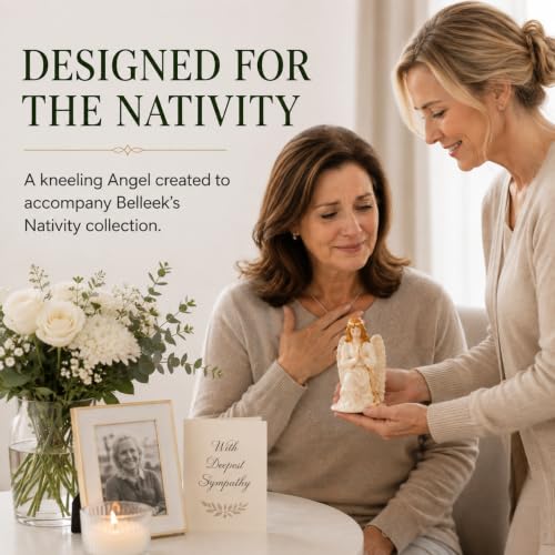 Belleek Classic Nativity Angel 5.9in Parian China with Gold Accents - Ireland