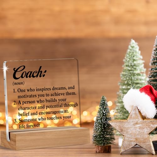 Acrylic Coach Gift Sign - 4x4 Inch Desk Decor for Coaches