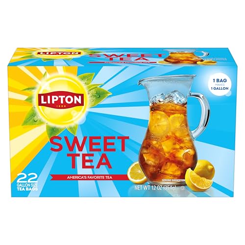Lipton Southern Sweet Iced Tea Bags, Gallon Size, 22 Count