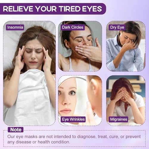 XPCARE 12 Pack Disposable Self-Heating Steam Eye Mask Unscented