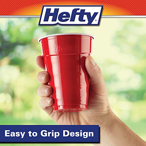 Hefty Red Disposable Plastic Cups, 9 oz, 600 Count (12 Packs)