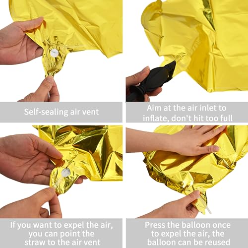 16 Inch Gold I Love You Foil Balloons for Valentine's Day Party