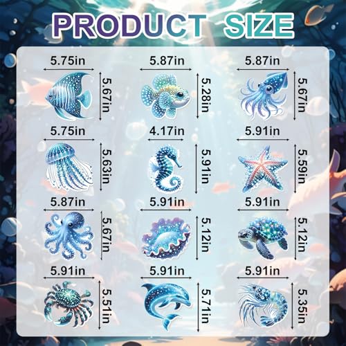 Blue Fish Hanging Swirls Decorations - Sea Animals Birthday Party Supplies