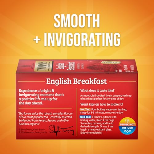 Twinings English Breakfast Black Tea, 120 Individually Wrapped Tea Bags