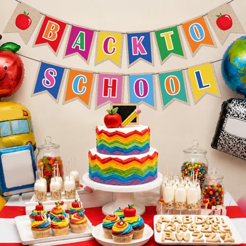 Back to School Banner & Apple Garland for Classroom Decor